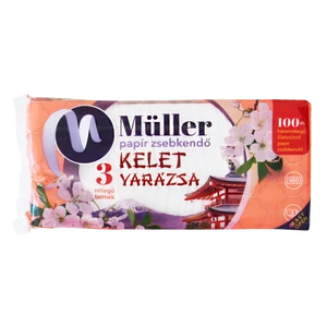 Kelet Varázsa papírzsebkendő 3 rétegű – 100 db/csomag, puha mindennapi zsebkendő otthonra, irodába és utazáshoz