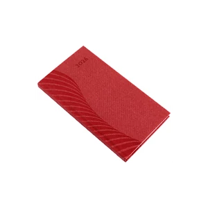 Zsebnaptár álló Amigo, fehér lapokkal bordó Realsystem 2026.