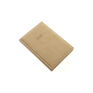 Határidőnapló Bolero A/5, napi krémszínű lapokkal drapp Realsystem 2026.