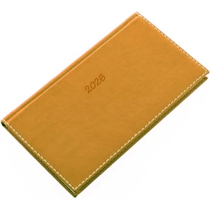 Zsebnaptár fekvő Bolero P, krémszínű lapokkal mustár Realsystem 2026.