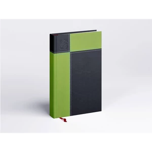 Határidőnapló Prémium M A/5, napi krémszínű lapokkal zöld Realsystem 2026.