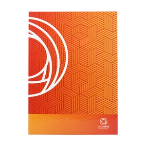 Bluering® beírókönyv A4 96 lap – keményfedeles, egyszínű kockás nyilvántartó és jegyzetkönyv