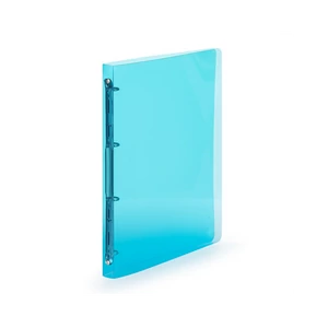 Gyűrűskönyv A4, 4 gyűrűs 2cm gerinc áttetsző PP, Karton P+P Lines kék