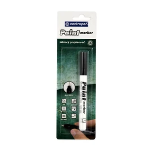 Lakkmarker 0,7mm, vékony metál hegy Centropen 9211 fekete
