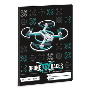 Füzet iskolai A5, 32lap, sima 20-32  Ars Una  DRONE RACER (5131) 22  10db/csomag