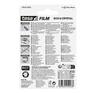 Ragasztószalag 19mmx33m irodai átlátszó újrahasznosított Tesa Eco &amp; Crystal