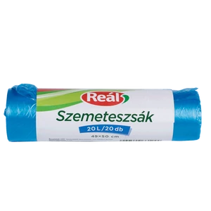 Szemeteszsák 20/25 liter 49 x 50 cm 20 db/tekercs Reál kék