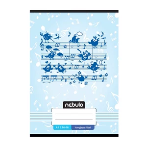 Füzet, A5, hangjegy, 36-16, Mix minták, 16 db/csomag Nebulo
