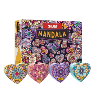 Radír, mandala, 36 db/display, Silka