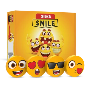 Mosolygós radír kicsi méretben Silka kivitelben