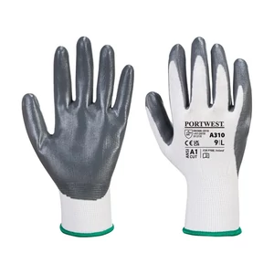 Védőkesztyű PU tenyérmártással nylon S-es méret A310 Portwest szürke-fehér