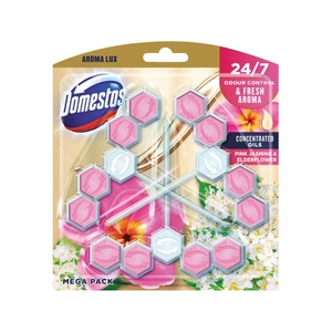 WC illatosító 3 x 55 g  Aroma Lux  Domestos Pink Jasmine &amp; Elderflower