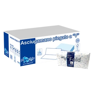 Paperdi fehér 2 rétegű V hajtogatású kéztörlő 100% cellulóz 210 lapos csomagban