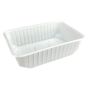 Elviteles doboz alj, szögletes 750 ml PP 50 db/csomag, fehér