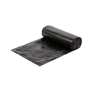 Fekete 135 literes szemeteszsák 70x110 cm méretben, 25 mikron vastag kivitelben, 10 db-os tekercsben nagyobb hulladékgyűjtéshez