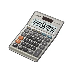 Asztali számológép Casio MS-100FM – 10 számjegy, fém előlapos, nagy kijelző, megbízható irodai használat