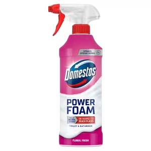 WC és fürdőszoba tisztítóhab 435 ml – Domestos Power Foam Floral Fresh, kád, mosdó, csempe és zuhany felületekre