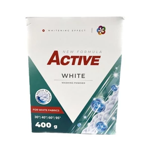 Mosópor 400 g (6 mosás) zsákos fehér ruhákhoz Active White