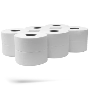 Toalettpapír 2 rétegű közületi átmérő: 20 cm 100 % cellulóz 170 m/tekercs 12 tekercs/csomag_hófehér