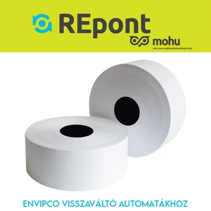 Hőpapír tekercs 57 mm széles, 232 fm hosszú, cséve 40 mm, BPA-mentes, nyomatlan kivitel – ENVIPCO visszaváltó gépekhez kompatibilis