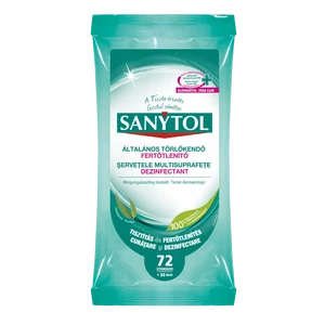 Felületfertőtlenítő kendő 72 lap/csomag Sanytol