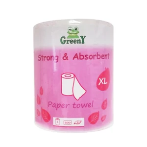 Greeny Monoroll 300 XL háztartási papírtörlő, 2 rétegű, 300 lapos, egyesével csomagolt kivitel