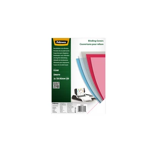 Előlap, A4, 200 mikron, 100 db/csomag, Fellowes® PET víztiszta