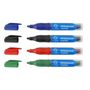 Bluering 4 különböző színű alkoholos marker 3 mm kerek heggyel – tartós, gyorsan száradó íróeszköz