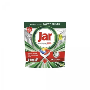 Jar Platinum Plus Lemon mosogatógép tabletta, 63 db-os doboz, all-in-one formula citromillattal