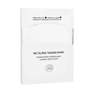 Toalettülőke takaró papír 200 lap/csomag 10 cs/karton Alpha fehér