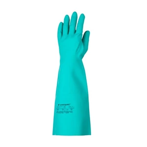 Gumikesztyű vegyszerálló 10-es méret 45 cm hosszú Nitril zöld_Coverguard