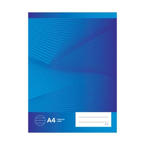 A4-es méretű, 32 lapos, vonalas iskolai füzet, BS 81-32 típus, fehér papírral és tűzött borítóval