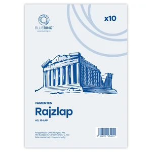 Bluering A3 méretű famentes rajzlap fóliázott kivitelben, 10 ív/csomag