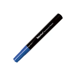 Kék permanent marker Foroffice – kerek hegyű alkoholos filc 1,5–3 mm, irodai és otthoni használatra.