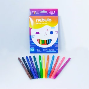 Nebulo 12 színű vízbázisú rostirón – kreatív rajzeszköz készlet gyerekeknek és felnőtteknek