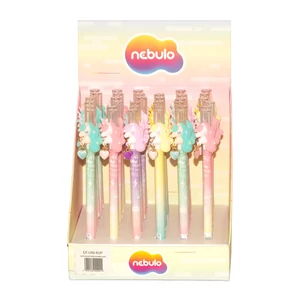 Zseléstoll radírozható, kupakos, unikornis 36 db/display Nebulo