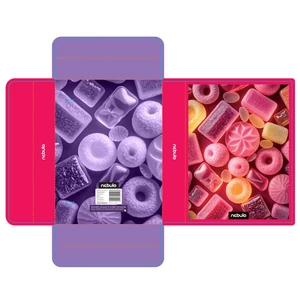 Füzetbox A5, hullámkarton, Candy, Nebulo