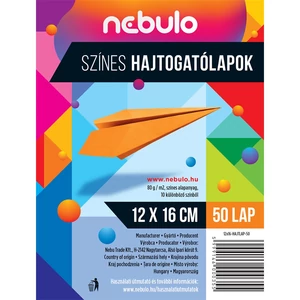 Színes hajtogatólapok 12x16 cm 50 lapos csomag