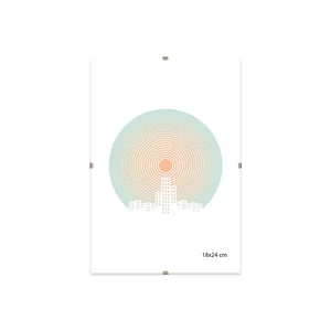 Képkeret, klipes, üveggel, 18x24 cm