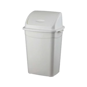 Szemeteskuka billenő fedéllel műanyag 9 literes fehér UP116