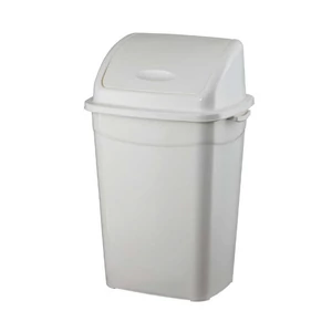 Szemeteskuka billenő fedéllel műanyag 16 literes fehér UP118-001