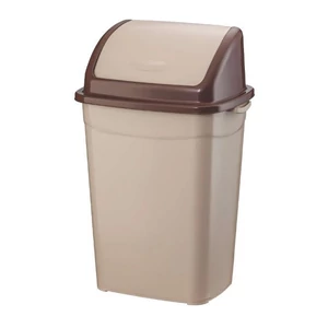 Szemeteskuka billenő fedéllel műanyag 16 literes barna UP118-210