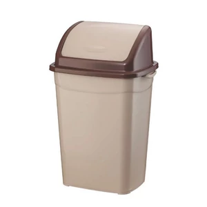Szemeteskuka billenő fedéllel műanyag 26 literes barna UP120P