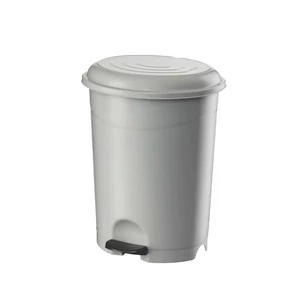 Szemeteskuka pedálos műanyag 12 literes fehér UP126-001