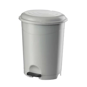 Szemetes kuka pedálos műanyag 50 liter fehér Planet UP130 irodai és konyhai használatra