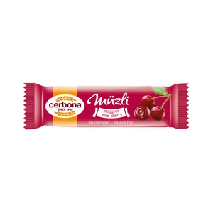 Müzliszelet 20 g, CERBONA, meggyes