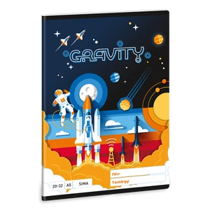 Füzet iskolai A5, 32lap, sima 20-32 Ars Una GRAVITY 10db/csomag