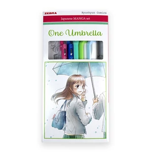 Írószer készlet, Zebra Manga Set, One Umbrella, 5 darabos