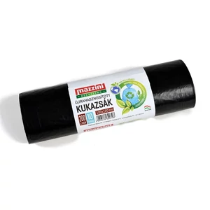 Szemeteszsák újrahasznosított 200 liter 100 x 120 cm 30 mikron 10 db/tekercs Mazzini_fekete
