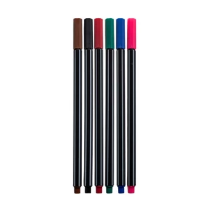 Rostirón, tűfilc vízbázisú készlet, 0,4mm, hatszögletű, 6 klf. szín